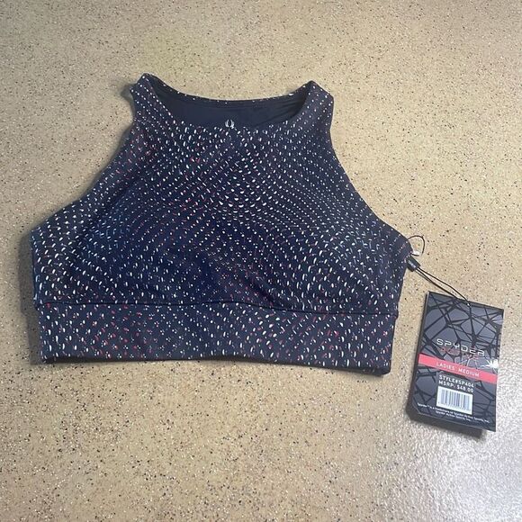 Spyder Active Ladies High Neck Racerback Sports Bra M - Picture 1 of 9